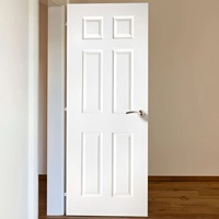 Portes intérieures minimalistes en polymère, portes de style shaker, étanches, coupe-vent, en fibre de verre, pour chambre à coucher, école, salle de bain, ensembles de portes WPC