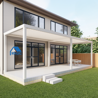 Pergola en aluminium extensible et connectable, abri combiné multi-unités pour grand patio et espace extérieur, gazebo intelligent à lames orientables en aluminium