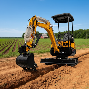 Máquina para Movimiento de Tierras HT18, Miniexcavadora Equipada con Bomba de Motor y Motor - Product Image 1