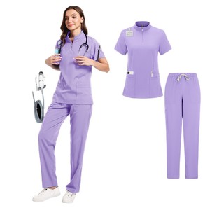 Unisex Dental Nursing Scrubs Split Set Moisture Wicking Short Sleeve Uniforms For Dentists Nurses - Product Image 5