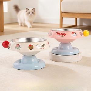 Bols pour chats très demandés, anti-renversement, antidérapants, protègent le cou et la colonne vertébrale, mignons - Product Image 1