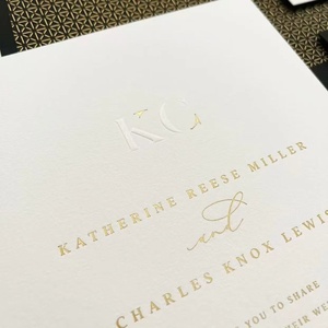 Inviti Matrimoniali Personalizzati <span class=keywords><strong>di</strong></span> Alta Gamma, Biglietti d'Auguri Premium, Cartoline Stampate su Cartoncino <span class=keywords><strong>di</strong></span> Cotone Goffrato e Texturizzato - Product Image 5