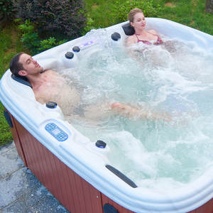 Baignoire à remous, <span class=keywords><strong>spa</strong></span>, <span class=keywords><strong>machine</strong></span> de massage, 6 personnes, acrylique, extérieur, relaxation, <span class=keywords><strong>spa</strong></span> moderne - Product Image 1