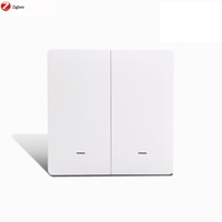 Interrupteur mural intelligent Zigbee unipolaire pour PC, fil neutre, norme UE 230V, commande vocale Alexa, boutons-poussoirs durables