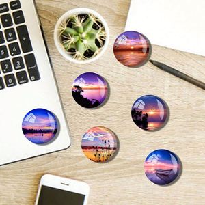 Autocollants magnétiques souples pour réfrigérateur en verre avec motifs de pierres précieuses, représentant des coucher de soleil romantiques, des lever de soleil et des moments de beauté du coucher de soleil précoce - Product Image 5