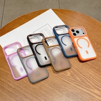 Étui de luxe orange à effet de collision pour iPhone 16 17 Pro Max Air 14 15 Plus 13 12 11 avec chargement magnétique sans fil et finition mate