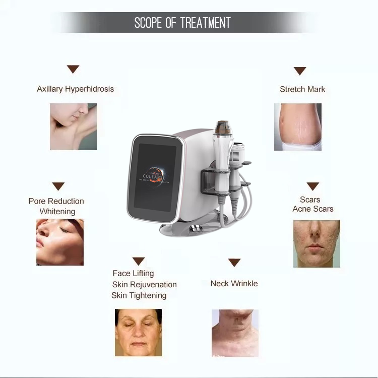 Beauty Salon Equipment Golden Mini RF Micro Needle Facial Machine Skin Repair Wrinkle Removal