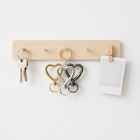 41*26mm métal fermoir pivotant en forme de coeur ressort mousqueton porte-clés alliage à la mode pour sac à main bagages bricolage accessoires