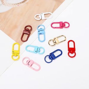 Màu sắc <span class=keywords><strong>Snap</strong></span> móc kim loại Keychain chia vòng chìa khóa với chuỗi DIY Túi Khóa Phụ Kiện Bán buôn Dog Clips D keyrings - Product Image 2