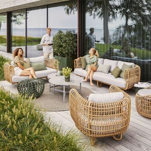 Outdoor Leisure Set Garden Terrace Balcony Homestay Lounge Combination Woven Backyard Patio Waterproof - Product Image 2