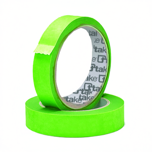 Ttake Outdoor Masking <b>Tape</b> Adhesive 19mm X 20m Green For Painting Projects - Product Image 2