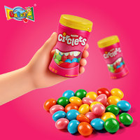 Bonbons acidulés moelleux et croquants aux saveurs de fruits mélangés, 80g, sans Skittles, ingrédients végétaliens, vente en gros directe usine chinoise