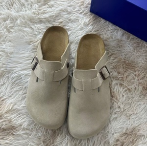 Mules en cuir suédé de vache de qualité supérieure avec soutien de la voûte plantaire et semelle <span class=keywords><strong>orthopédique</strong></span> en liège, chaussures de marche tendance, logo personnalisé, prix de gros - Product Image 5