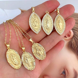 Collar Religioso <span class=keywords><strong>de</strong></span> Lujo CH-LHP1945 con Circonitas, Collar con Colgante <span class=keywords><strong>de</strong></span> María <span class=keywords><strong>San</strong></span> <span class=keywords><strong>Benito</strong></span>/<span class=keywords><strong>Cruz</strong></span>, Collar <span class=keywords><strong>de</strong></span> Cobre con Dije <span class=keywords><strong>de</strong></span> <span class=keywords><strong>San</strong></span> <span class=keywords><strong>Benito</strong></span> Chapado al por Mayor - Product Image 4