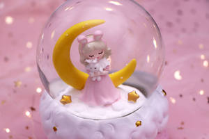 Carillon con Sfera di Cristallo Principessa Luna, Ornamenti Cartoon, Artigianato in Resina, Palla di Neve, Regalo Creativo all'Ingrosso - Product Image 5