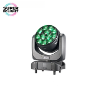 Projecteur Wash à Tête Mobile 12x40W RGBW 4-en-1 avec Contrôle Pixel et Zoom pour DJ, Club, Spectacle Disco