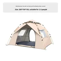Tente de camping à toit quatre côtés toutes saisons, 2 portes, 2 fenêtres, ouverture rapide entièrement automatique, 1000-1500 mm, imperméable, vente en gros