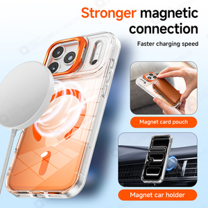 เคสชาร์จโทรศัพท์แบบแม่เหล็กแบบมีขาตั้งกล้องไล่ระดับสีสำหรับ iPhone 17 Air 18 PRO MAX 16 PLUS 15 14 <span class=keywords><strong>13</strong></span> - Product Image 5