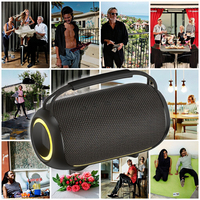 Nouveau design Haut-parleur Super Boombox 40W avec éclairage LED RVB Haut-parleur portable BT étanche sans fil pour la maison et les fêtes en plein air