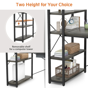 Bàn máy tính có thể đảo ngược 47 inch với ngăn kéo lưu trữ Bàn <span class=keywords><strong>2</strong></span> người với giá sách học viết bàn cho văn phòng tại nhà - Product Image 5