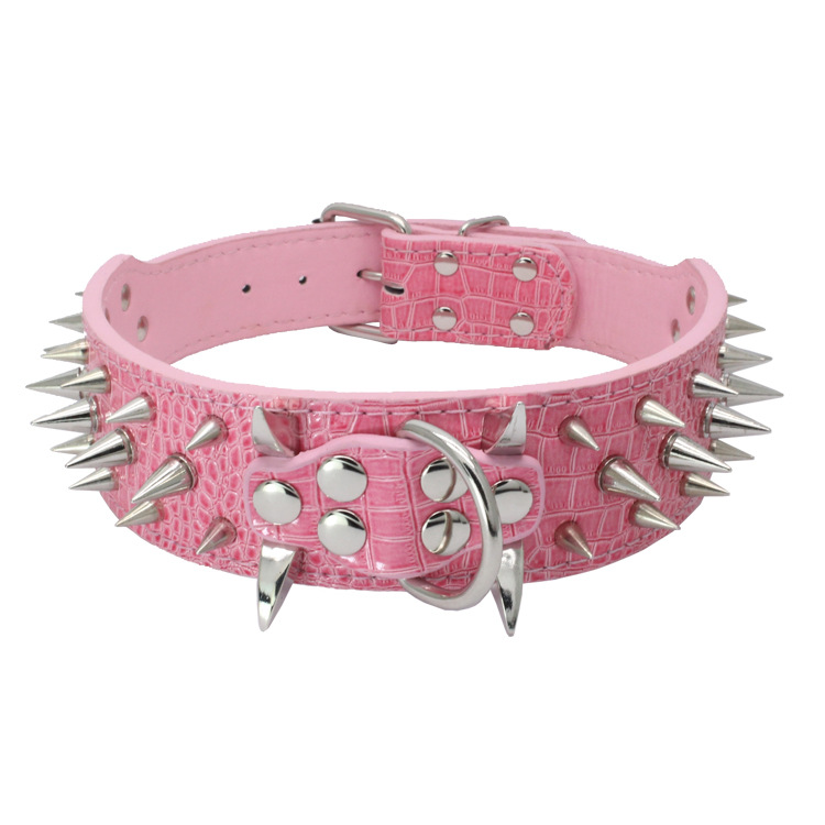 silver spikes Pink