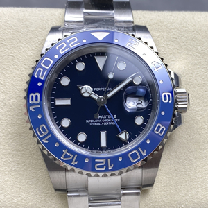 Reloj Mecánico de Buceo de Lujo, Super Calidad, Resistente al Agua, 40mm, Fábrica AR, Acero 904L, Movimiento 3285, Cerámica Azul, GMT Blueberry - Product Image 1