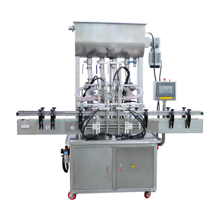 ماكينة تعبئة أوتوماتيكية كمية لصق المعجون GT4T-4G في زجاجات عسل أو صوص أو شامبو أو كريم تجميلي أو مسحوق الحليب