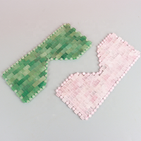 Masque pour les yeux en jade, masseur de soin de la peau, pierre naturelle, cristal, masque facial pour dormir, anti-âge, masque pour les yeux en jade, masque pour le visage en jade