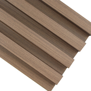 Panneau de bois décoratif en fibre de bambou pour revêtement intérieur en bois rainuré PVC cannelé WPC Panneaux muraux - Product Image 1