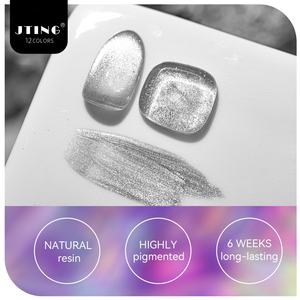 JTING Suministros Profesionales, Colección de Esmalte de Gel Ojo de Gato con Diseño de Diamante, 12 Colores para Uñas, Gel Ojo de Gato de Alta Calidad - Product Image 3