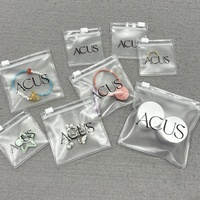 Bolsas pequeñas y bonitas con cierre de cremallera de plástico para joyería con logotipo personalizado, dijes de joyería, bolsa transparente con cremallera para joyería, bolsas de cosméticos de PVC
