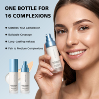 Fond de Teint Liquide en Gros à Couleurs Changeantes, Longue Tenue, Couvrance Modulable, Léger, Minimise les Pores, Imperméable