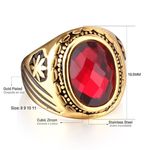 Casting Crow Crucifix Christianity Indian Jewelry <b>Rings</b> Vampire Ruby <b>Crown</b> <b>Men</b> Evil Eyes Finger <b>Ring</b> - Product Image 2