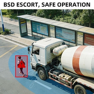Système de sécurité d'angle mort par IA pour camion malaxeur à béton - 360 °   Détection de collision, aide au recul de <span class=keywords><strong>voiture</strong></span> - Product Image 4