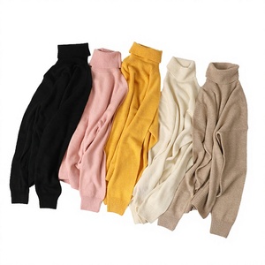 OEM Wholesale High Quality 100% Cashmere Knitted Winter <b>Turtleneck</b> <b>Sweater</b> for Women Warm Casual Front Logo Anti-Pilling Thick - Product Image 2