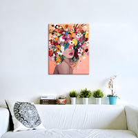 Peinture par numéros pour adultes, kits de peinture par numéros DIY pour filles et adultes sur toile, kits de peinture de fleurs pour enfants, kits de peinture à l'huile