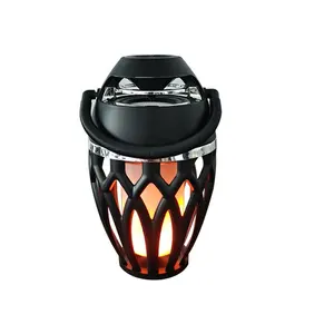 Altavoz Flame IPX6 resistente al agua con soporte para colgar para acampar al aire libre, altavoces BT con luz LED para fiestas