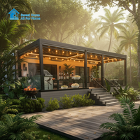 Pergola bioclimatique motorisée en aluminium Sweet Home, alimentée à l'énergie solaire, écologique, avec ombrage intelligent et réglage automatique des lames, livraison gratuite