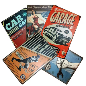 Targa in Metallo Dipinta Personalizzata Vintage per Garage, Placca Retrò in Latta, Poster Classico di <span class=keywords><strong>Moto</strong></span> e <span class=keywords><strong>Auto</strong></span>, Design Personalizzato, Resistente per Parete - Product Image 5