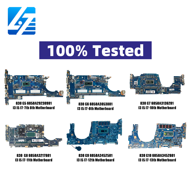 Wholesale for HP EliteBook Latop Motherboard 830 for G5 G6 G7 G8 G9 G10 Mainboard with I3 I5 I7 7th-13th CPU Gen 100% Tested OK