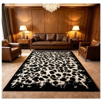 Tapis et carpettes pour grandes chambres et salons, vente en gros, couleur noir et blanc, prix de gros