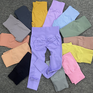 Leggings de sport taille haute pour femme, effet push-up, pour la gym et l'entraînement, <span class=keywords><strong>pantalon</strong></span> de yoga sans couture très élastique, service de dropshipping - Product Image 6