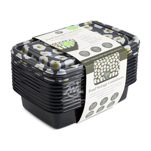 Conteneurs alimentaires en plastique de haute qualité, compatibles micro-ondes, PP, pour emporter, préparation de repas, stockage alimentaire - Product Image 6