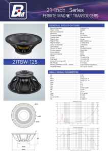 Haut-parleur de scène professionnel en aluminium de 21 pouces avec bobine vocale de 5 pouces, <span class=keywords><strong>subwoofer</strong></span> haute puissance de <span class=keywords><strong>2500</strong></span> watts - Product Image 5