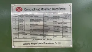 Driefase Elektrische Pad Mount Transformator 750kva 1600 Kva 500kva 34.8kv Pad Gemonteerd 750kva 2000 Kva