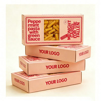 Scatola di Cartone Pieghevole con Finestra a Basso Prezzo OEM da Fabbrica Cinese, Scatola di Carta per Confezionamento di Pasta e Spaghetti Italiani con LOGO
