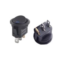 Interrupteur à bascule rond 12V 3 broches pour cafetière, bateau et voiture - Mini interrupteur à bascule LED