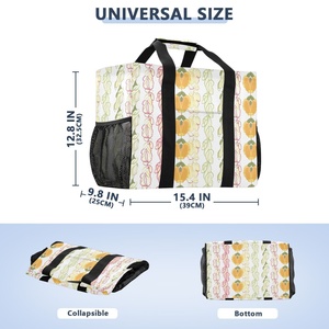 Customs Heavy Duty Foldable Hawaii <b>Printing</b> Shopping Tote Bag Supermarket Kitchen <b>Extra</b> <b>Large</b> Reusable Grocery Bags - Product Image 3