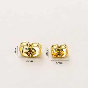 Butterfly <b>Earring</b> <b>Backs</b> 14k <b>Gold</b> Plated Copper For <b>Earring</b> Making DIY Jewelry Findings - Product Image 5