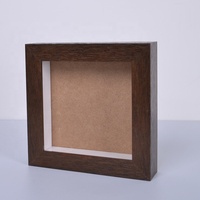Cadre de présentation en bois naturel 6x6 8x8 9x9 pouces 3 cm de profondeur avec verre